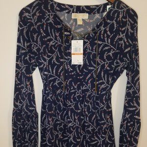 Michael Kors floral blouse NWT